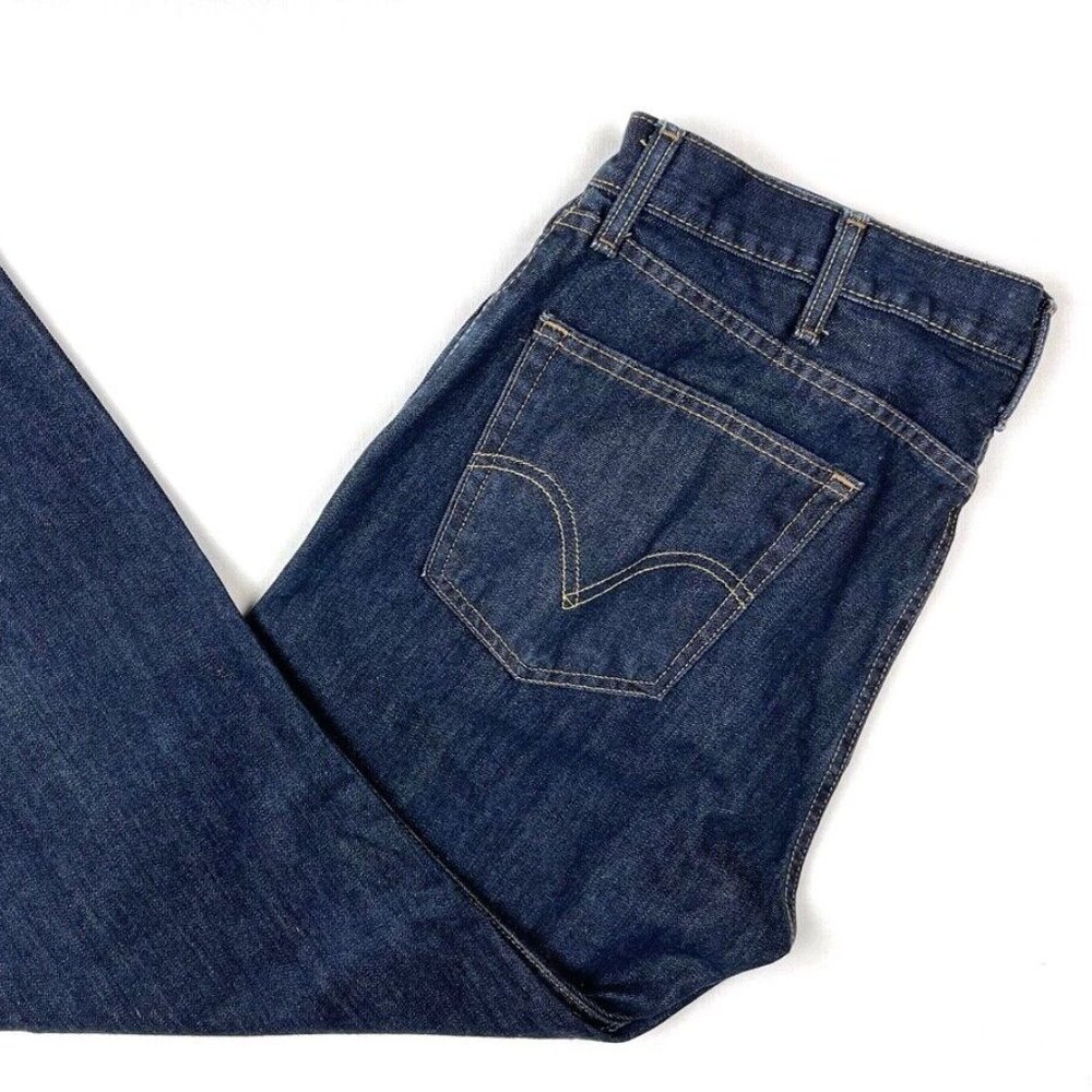 Levi's 505 Blue Dark Navy Men's Straight Fit Jeans - 38 x 30